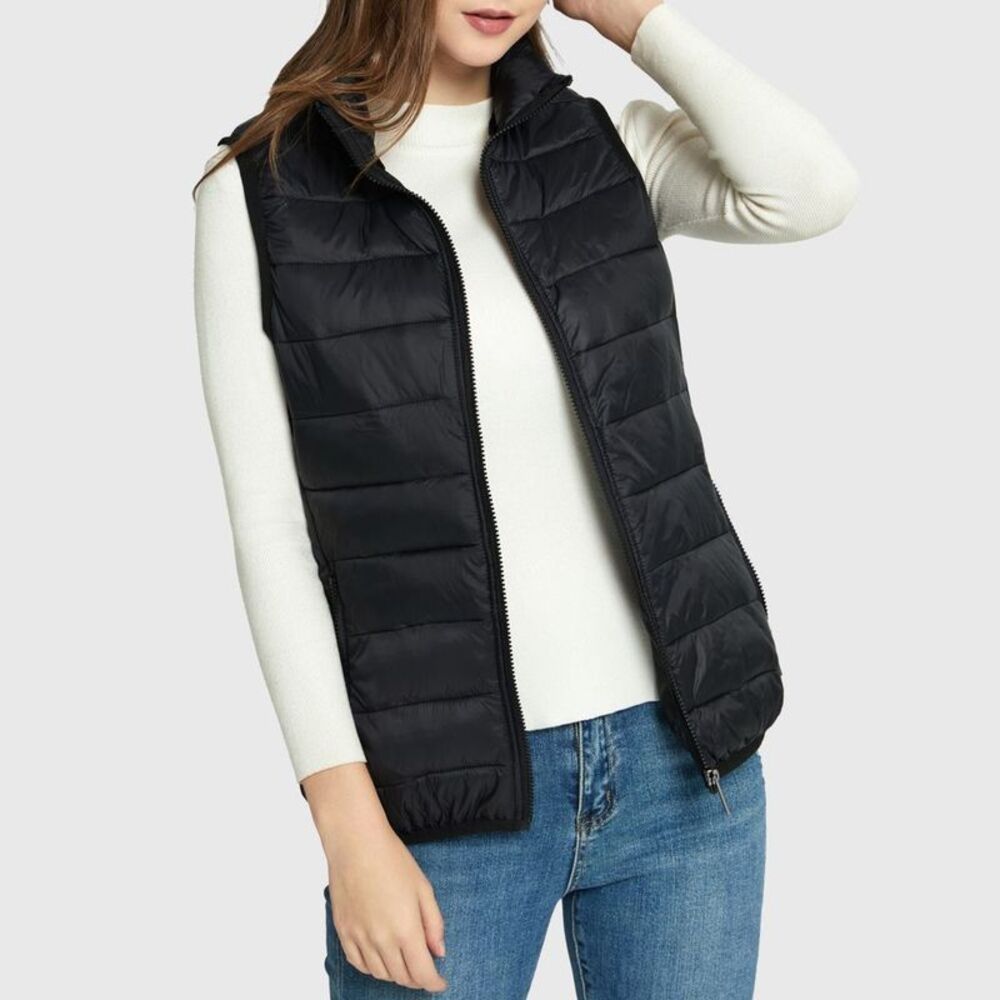 Alpine Swiss -  Jodie Women’s Lightweight Puffer Vest Black